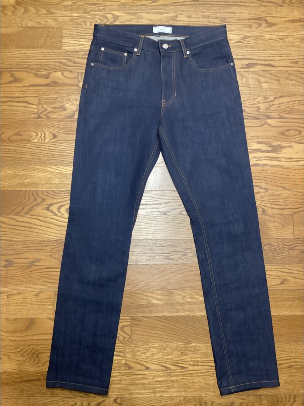 AMI Alexandre Mattiussi Fit Raw Denim button fly jeans Deep Indigo size 32x33